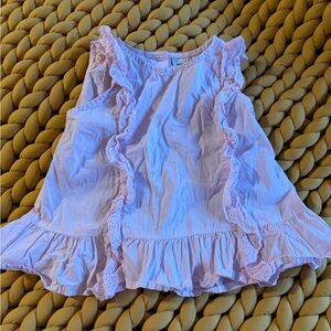 Pink Ruffled Sleeveless Top